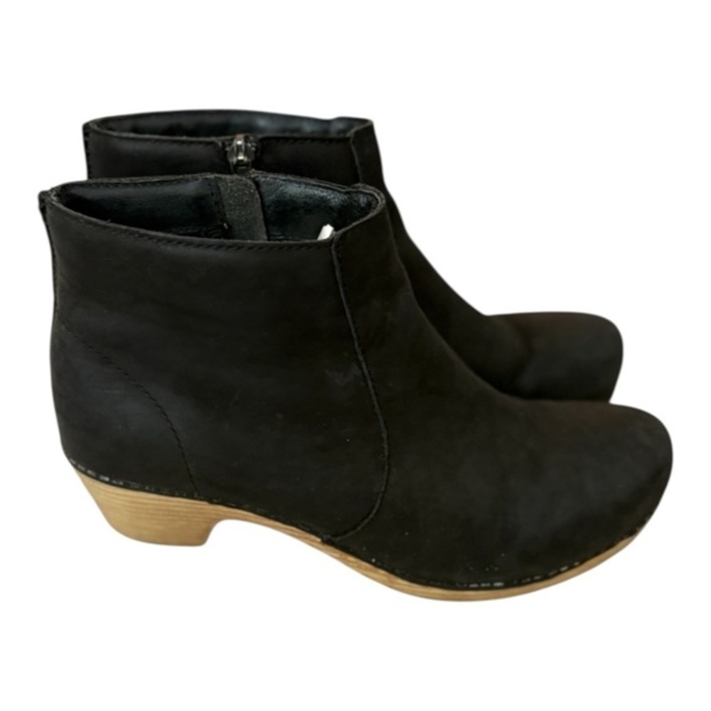 Dansko Black Leather Maria Ankle Boot-38